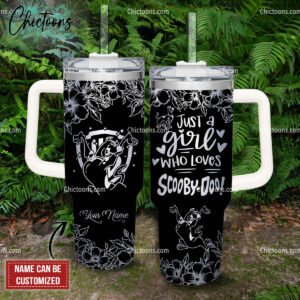 Scooby-Doo Cartoon Custom Stanley Quencher 40oz Stainless Steel Tumbler