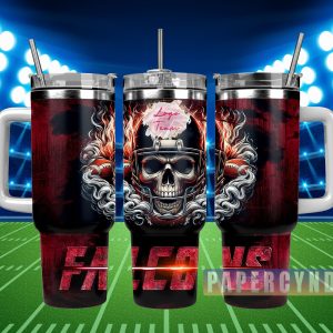Atlanta Falcons Custom Stanley Quencher 40oz Stainless Steel Tumbler With Handle