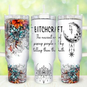 Bitchcraft Custom Stanley Quencher 40oz Stainless Steel Tumbler With Handle