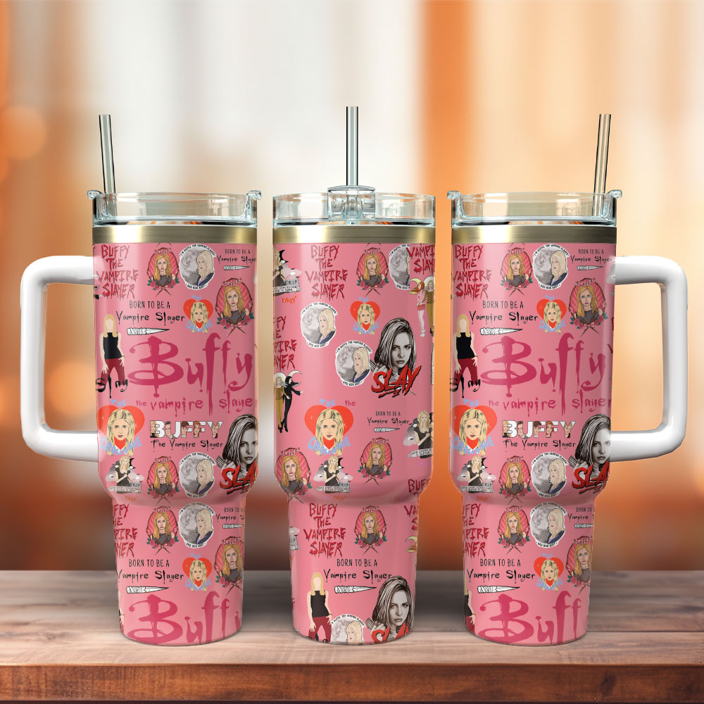 Buffy The Vampire Slayer Film Custom Stanley Quencher 40oz Stainless Steel Tumbler With Handle