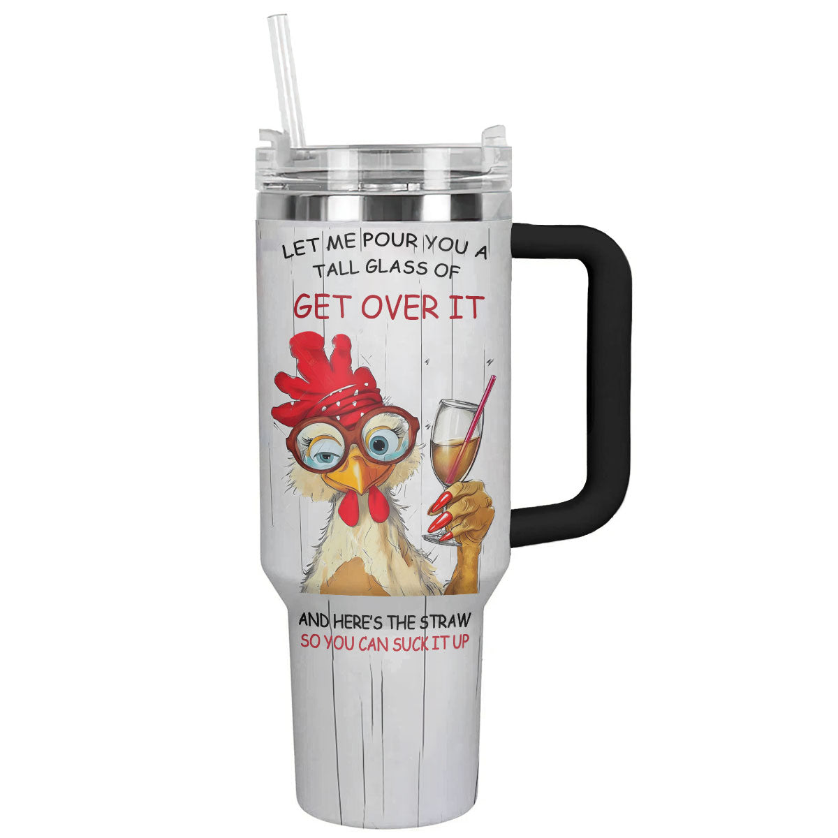 Chicken Custom Stanley Quencher 40oz Stainless Steel Tumbler With Handle