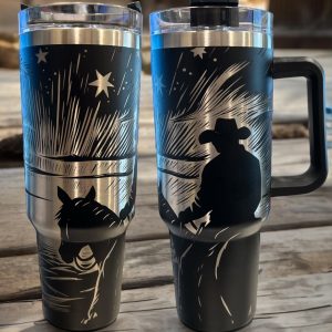 Cowboy Custom Stanley Quencher 40oz Stainless Steel Tumbler