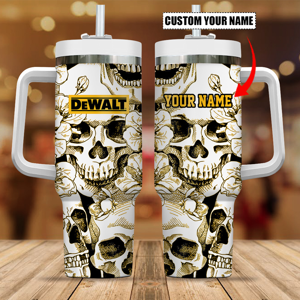 Dewalt Skull Company Custom Stanley Quencher 40oz Stainless Steel Tumbler