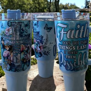 Faith Possible Custom Stanley Quencher 40oz Stainless Steel Tumbler