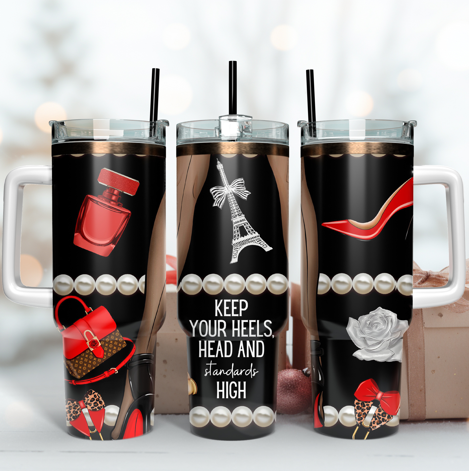 Fashion Girl Quote Custom Stanley Quencher 40oz Stainless Steel Tumbler With Handle