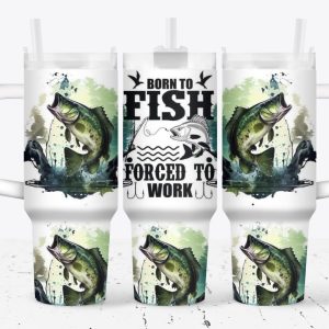 Fish Custom Stanley Quencher 40oz Stainless Steel Tumbler With Handle