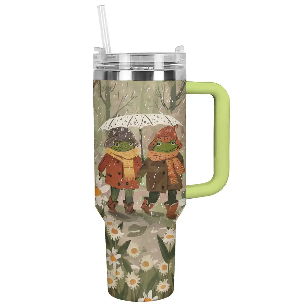 Frog Duo Custom Stanley Quencher 40oz Stainless Steel Tumbler With Handle