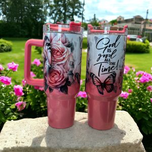 God Is Good All The Time Custom Stanley Quencher 40oz Stainless Steel Tumbler