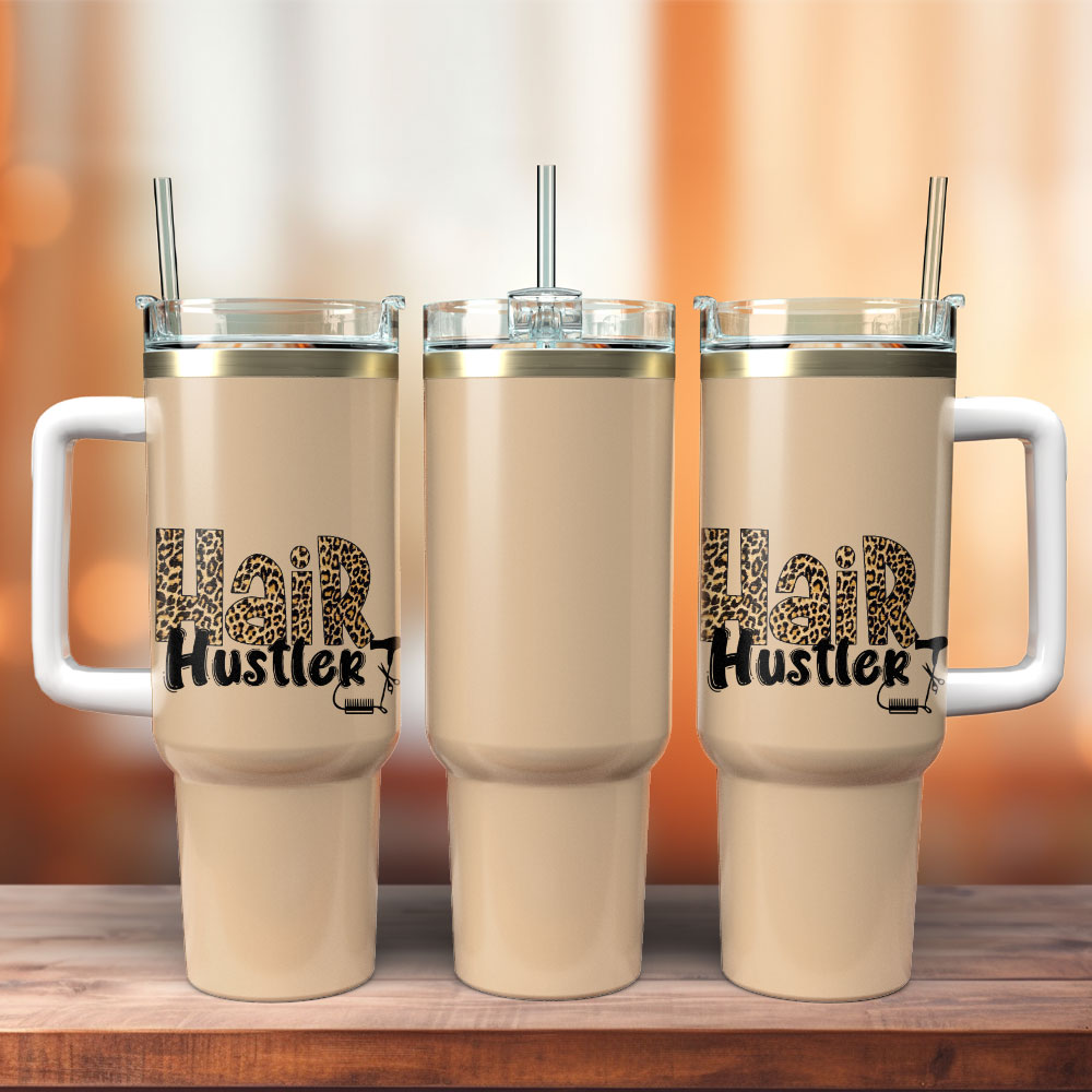 Hair Hustler Custom Stanley Quencher 40oz Stainless Steel Tumbler