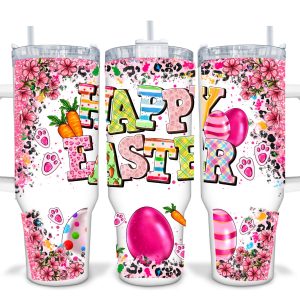 Happy Easter Custom Stanley Quencher 40oz Stainless Steel