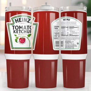 Heinz Tomato Ketchup Custom Stanley Quencher 40oz Stainless Steel Tumbler With Handle