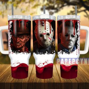 Horror Characters Custom Stanley Quencher 40oz Stainless Steel Tumbler With Handle