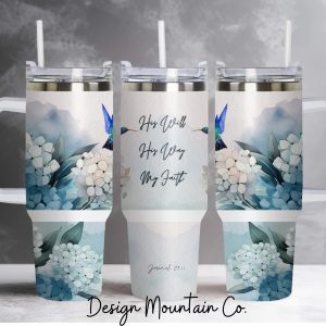Hummingbird Custom Stanley Quencher 40oz Stainless Steel Tumbler With Handle