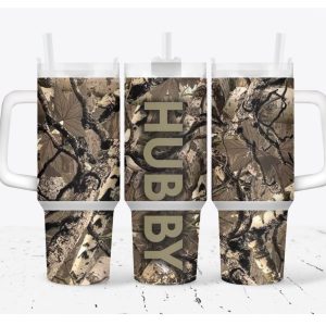 Hunting Camo Custom Stanley Quencher 40oz Stainless Steel Tumbler With Handle
