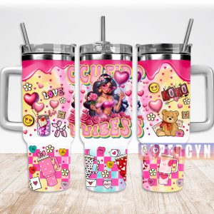Jasmine Custom Stanley Quencher 40oz Stainless Steel Tumbler With Handle