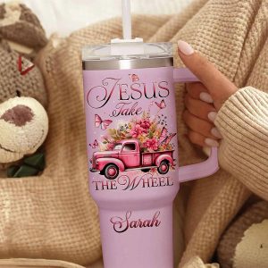 Jesus Custom Stanley Quencher 40oz Stainless Steel Tumbler