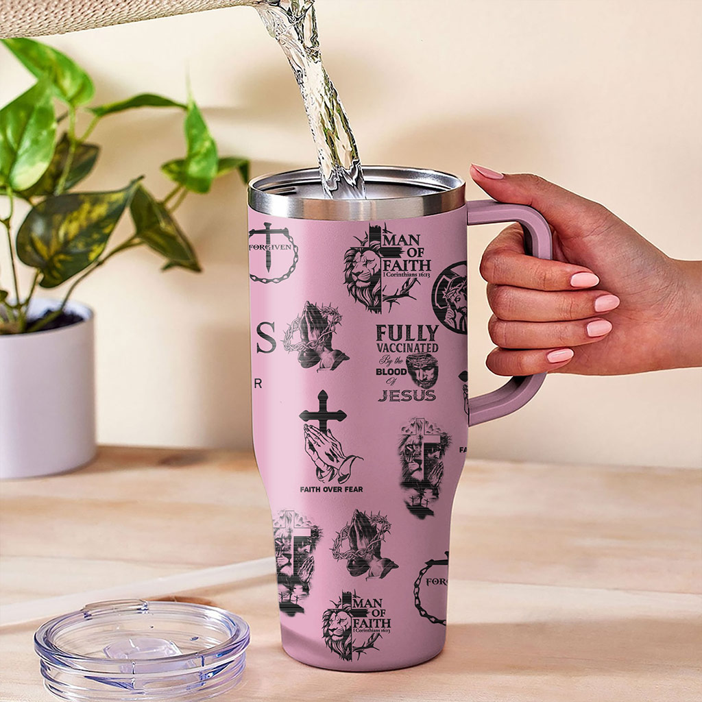 Jesus Custom Stanley Quencher 40oz Stainless Steel Tumbler