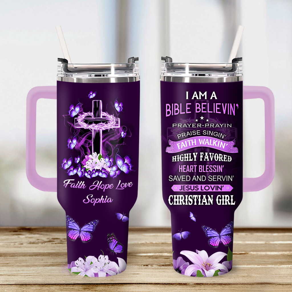 Jesus Custom Stanley Quencher 40oz Stainless Steel Tumbler