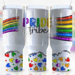 LGBTQ+ Pride Tribe Custom Stanley Quencher 40oz Stainless Steel Tumbler With Handle