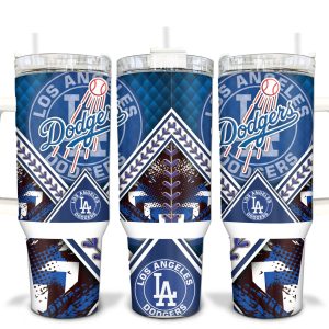 Los Angeles Dodgers MLB Custom Stanley Quencher 40oz Stainless Steel Tumbler With Handle