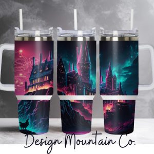 Magical Wizard Castle Custom Stanley Quencher 40oz Stainless Steel Tumbler With Handle