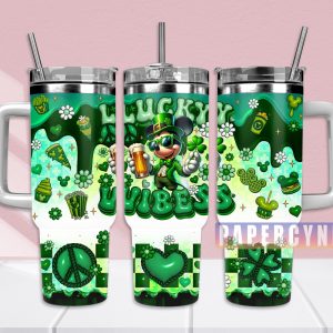 Mickey Mouse Custom Stanley Quencher 40oz Stainless Steel Tumbler With Handle