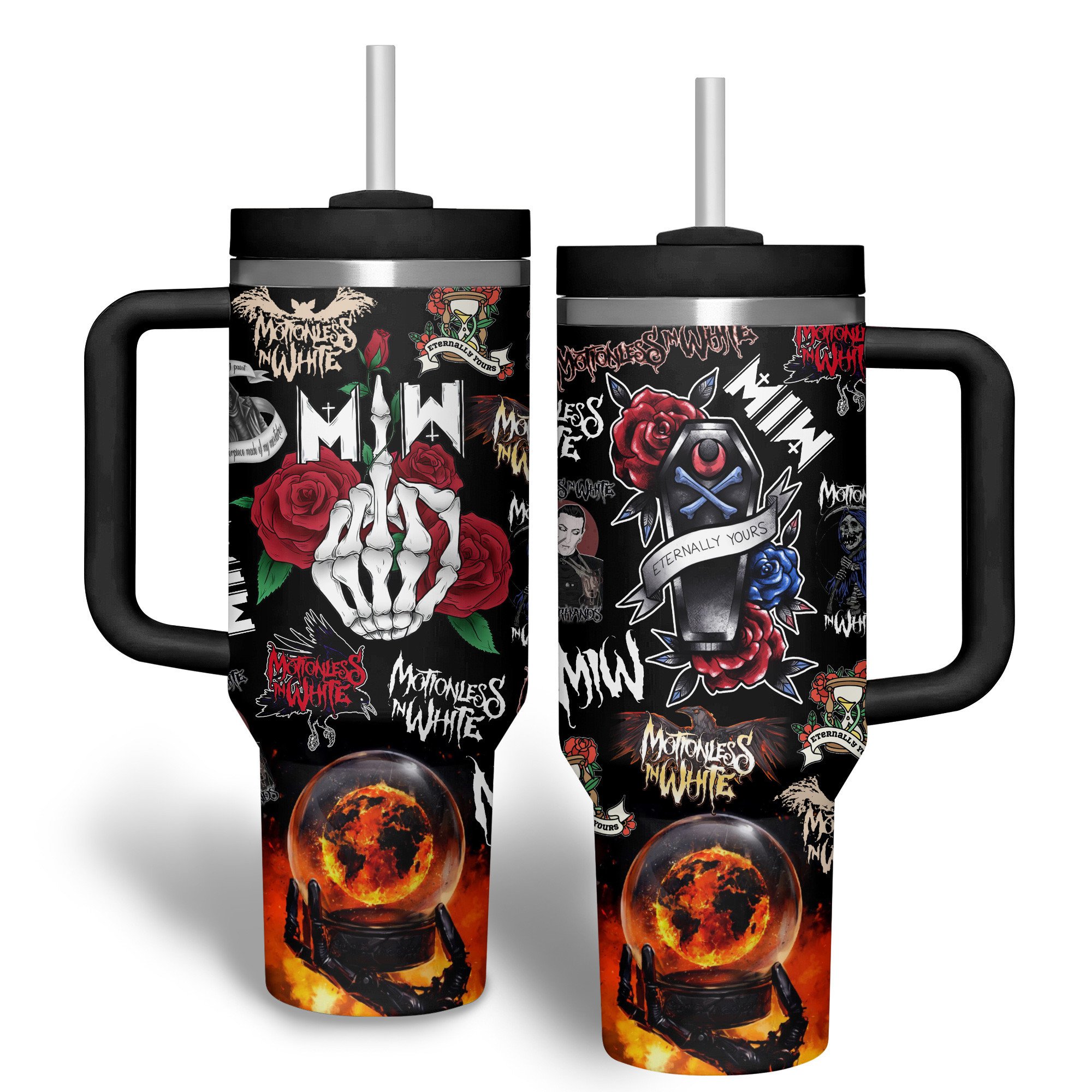 Motionless in White Custom Stanley Quencher 40oz Stainless Steel Tumbler