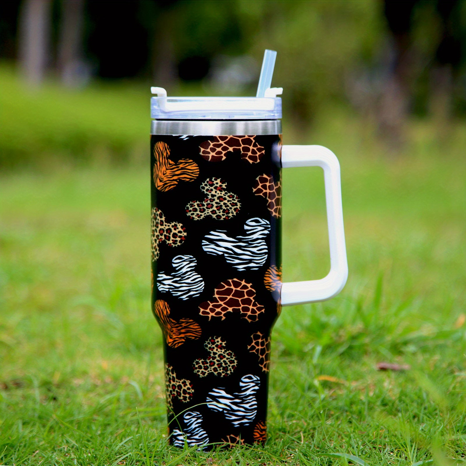 Mouse Custom Stanley Quencher 40oz Stainless Steel Tumbler With Handle