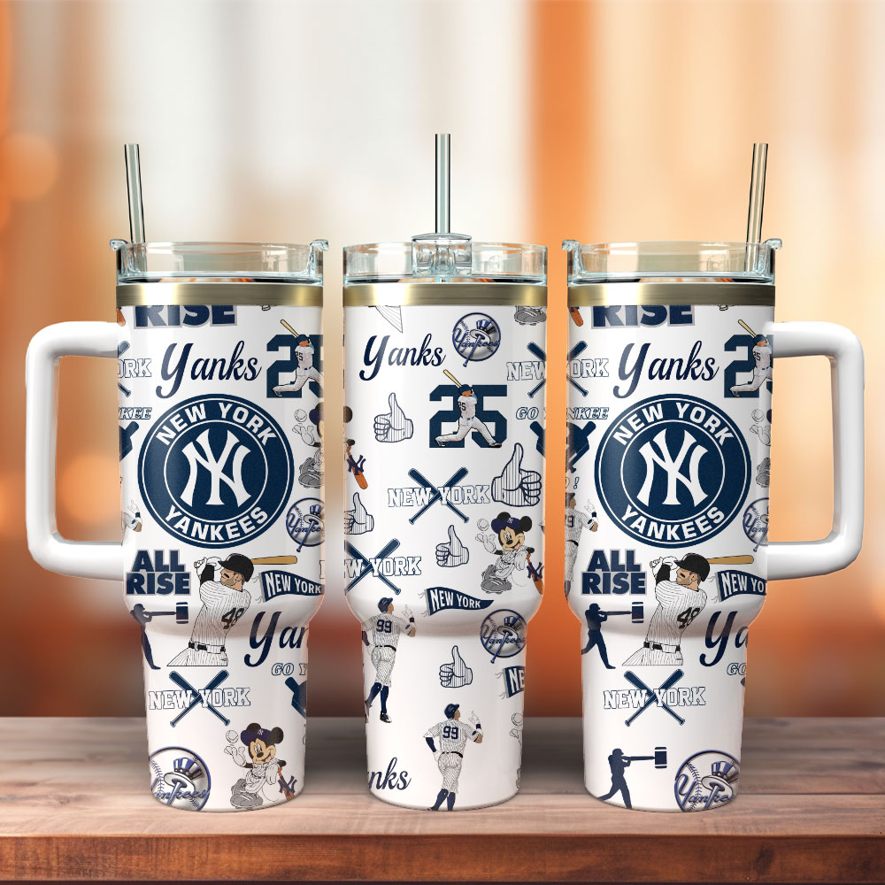 New York Yankees Baseball MLB Sport Custom Stanley Quencher 40oz Stainless Steel Tumbler