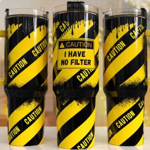 No Filter Sarcastic Custom Stanley Quencher 40oz Stainless Steel Tumbler With Handle