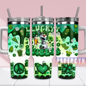 Olaf Frozen Custom Stanley Quencher 40oz Stainless Steel Tumbler With Handle