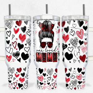 One Loved Mama Custom Stanley Quencher 40oz Stainless Steel Tumbler With Handle