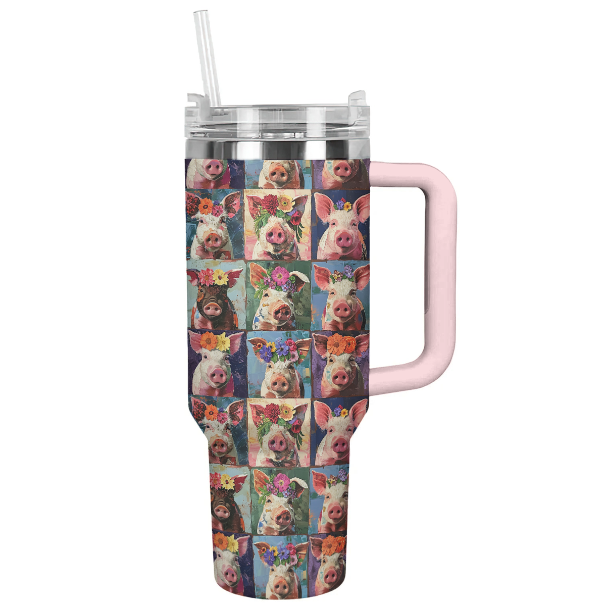 Pigs Custom Stanley Quencher 40oz Stainless Steel Tumbler With Handle