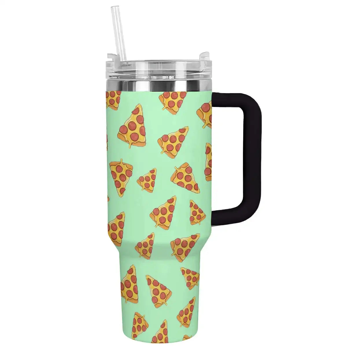 Pizza Custom Stanley Quencher 40oz Stainless Steel Tumbler With Handle