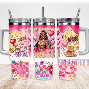 Pocahontas Custom Stanley Quencher 40oz Stainless Steel Tumbler With Handle