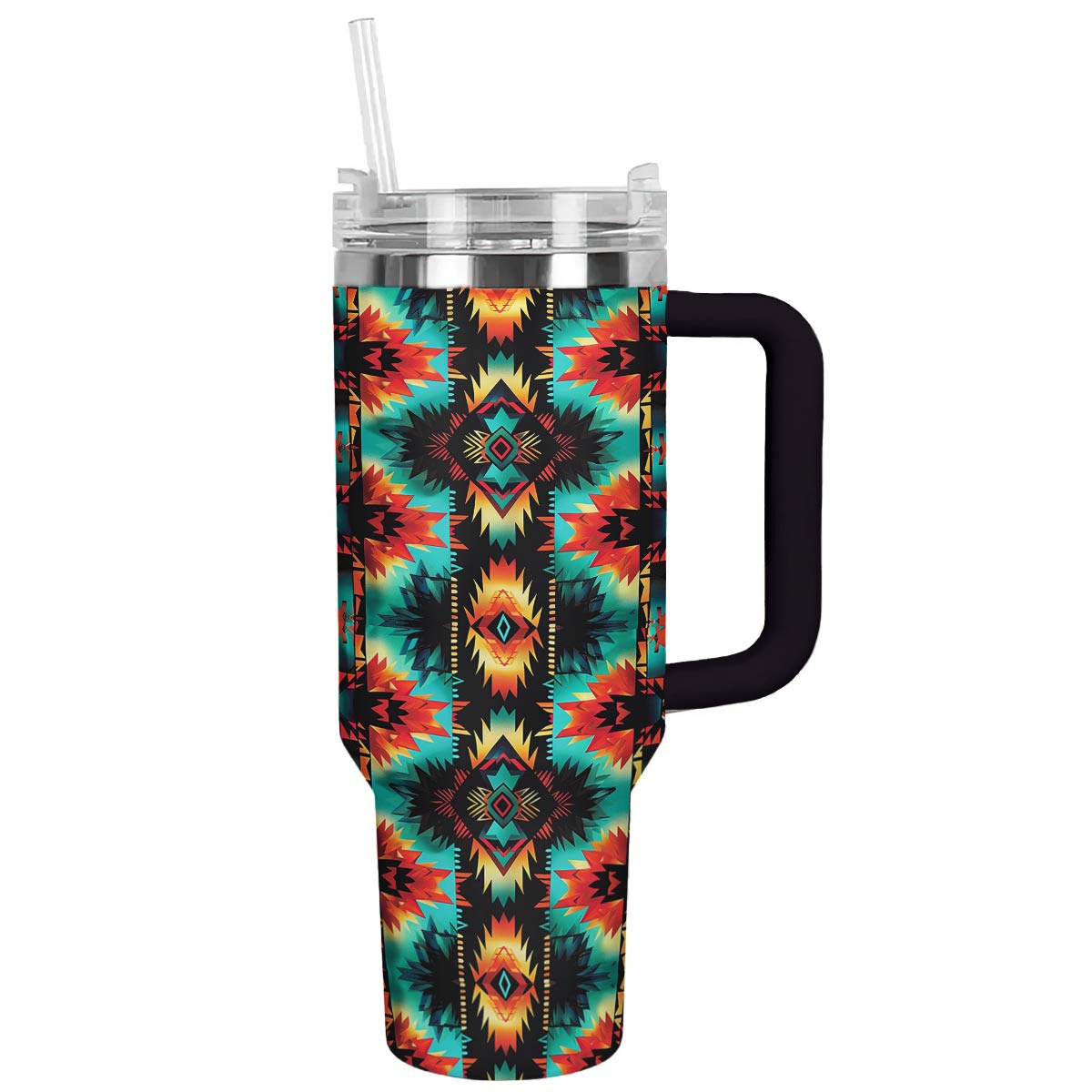Proud Native American Custom Stanley Quencher 40oz Stainless Steel Tumbler With Handle