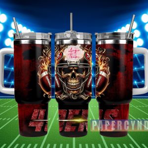 San Francisco 49ers Custom Stanley Quencher 40oz Stainless Steel Tumbler With Handle