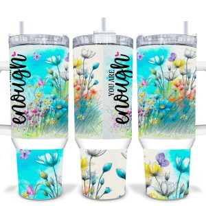 Self Affirmations Mental Health Awareness Custom Stanley Quencher 40oz Stainless Steel