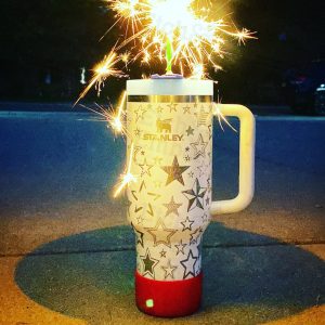 Sketched Stars Custom Stanley Quencher 40oz Stainless Steel Tumbler