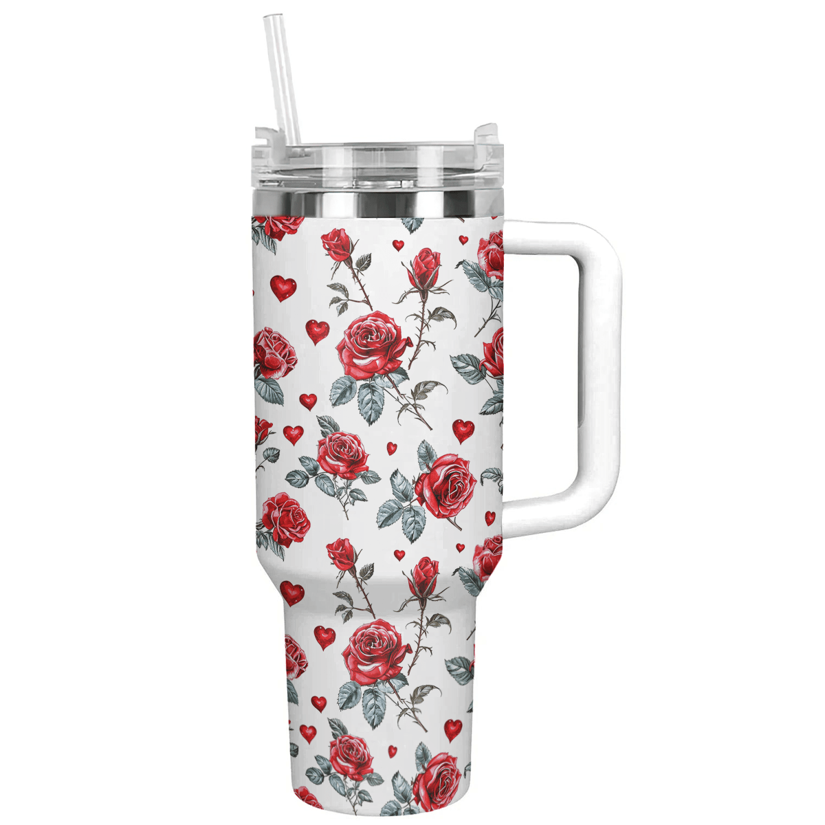 Valentine Custom Stanley Quencher 40oz Stainless Steel Tumbler With Handle