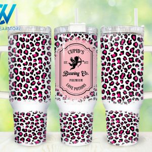 Valentines Cupid Custom Stanley Quencher 40oz Stainless Steel Tumbler With Handle