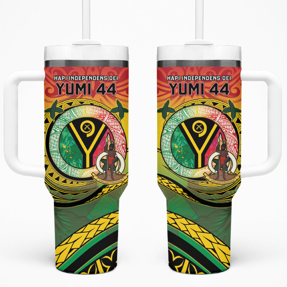 Vanuatu 44th Independence DayCustom Stanley Quencher 40oz Stainless Steel Tumbler