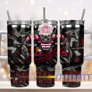 Washington Commanders Custom Stanley Quencher 40oz Stainless Steel Tumbler With Handle