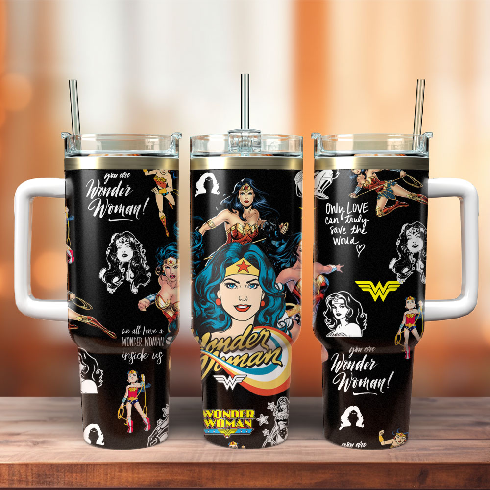 Wonder Woman Mother Day Custom Stanley Quencher 40oz Stainless Steel Tumbler