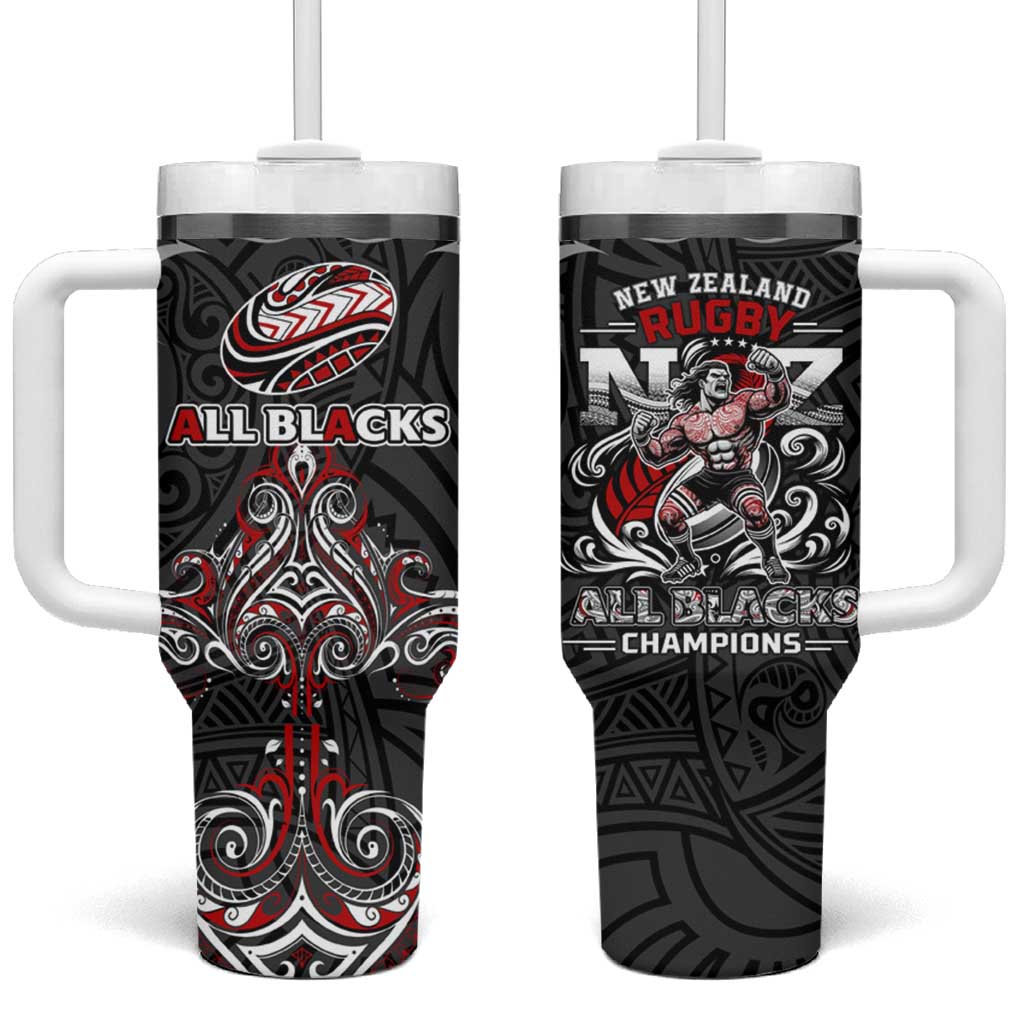 All Black NZL Rugby Champions Custom Stanley Quencher 40oz Stainless Steel Tumbler With Handle
