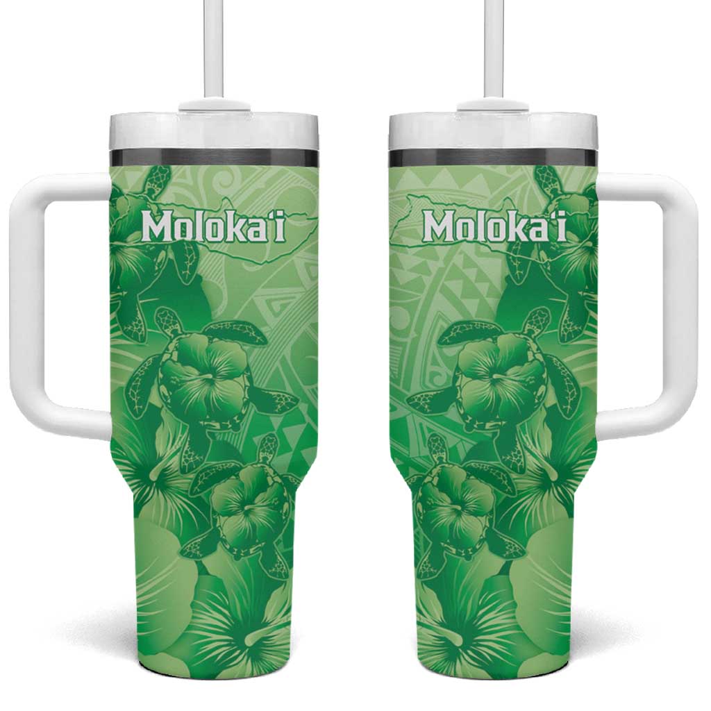 Aloha Hawaii Molokai Island Custom Stanley Quencher 40oz Stainless Steel Tumbler With Handle