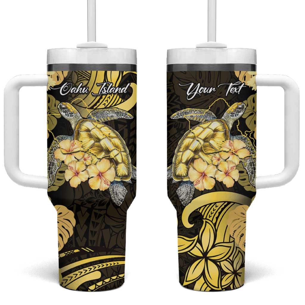 Aloha Hawaii Oahu Island Custom Stanley Quencher 40oz Stainless Steel Tumbler With Handle