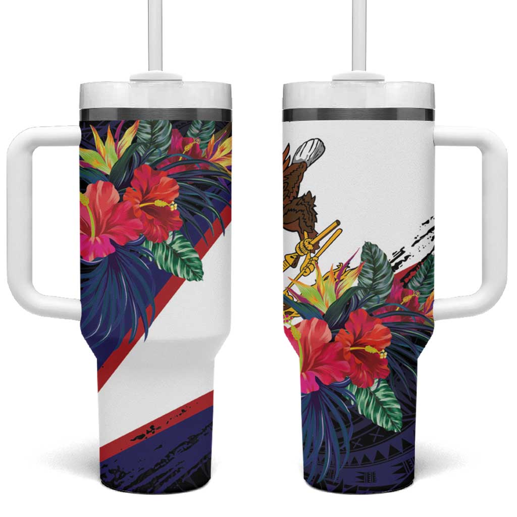 American Samoa Flag Day Since 1900 Custom Stanley Quencher 40oz Stainless Steel Tumbler With Handle