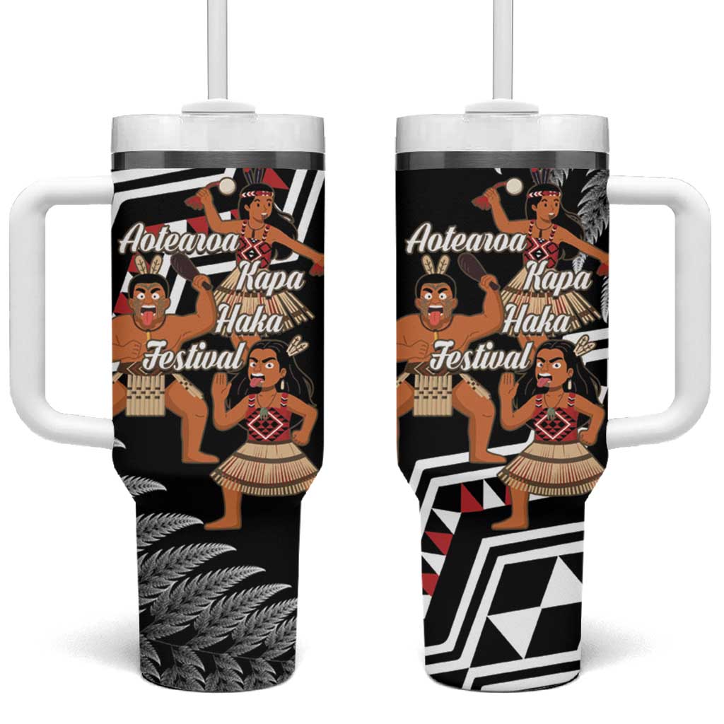 Aotearoa Kapa Haka Custom Stanley Quencher 40oz Stainless Steel Tumbler With Handle