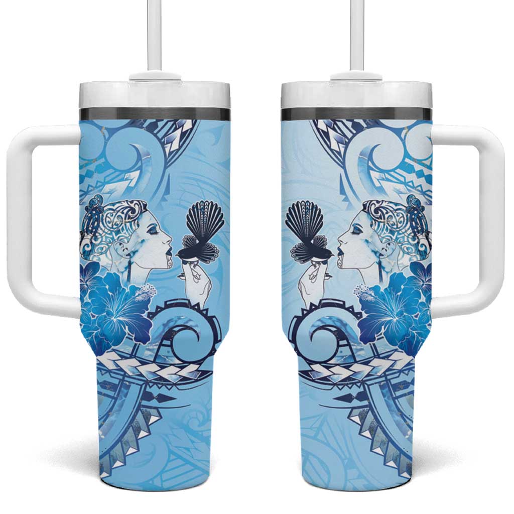 Aotearoa Maori Wahine Custom Stanley Quencher 40oz Stainless Steel Tumbler With Handle